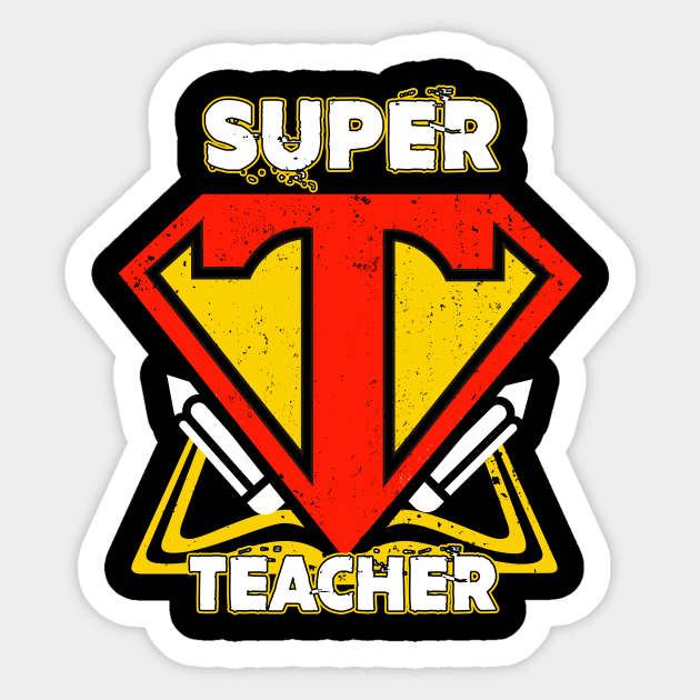 Superhero Teacher TShirt Teaching Sticker by danieldamssm